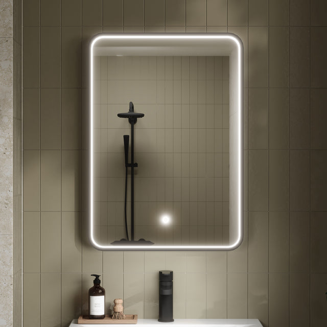 Pictor Black Inset Frame LED Mirror - 700 x 500mm