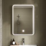 Pictor Polished Chrome Inset Frame LED Mirror - 700 x 500mm