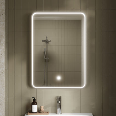 Pictor Polished Chrome Inset Frame LED Mirror - 700 x 500mm