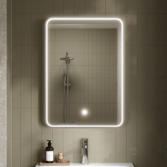 Pictor Polished Chrome Inset Frame LED Mirror - 700 x 500mm