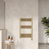 Electric Round Tube Towel Rail with 10 Bars, 800mm x 500mm