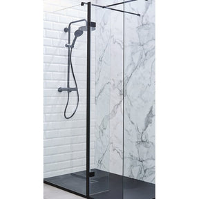 KV8 Hinged Wetroom Return Panel Nero