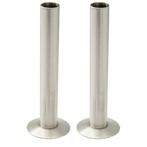 15mm Pipe and Rosettes Brushed Nickel (Pair)