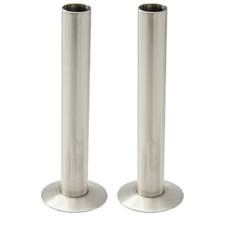 15mm Pipe and Rosettes Brushed Nickel (Pair)