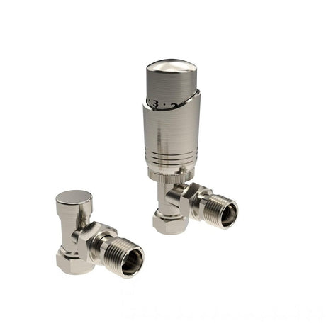 Design Twin Pack TRV Brushed Nickel Angled