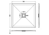 Square Slimline Shower Tray 900 x 900mm