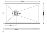 Rectangular Slimline Shower Tray 1400 x 800mm