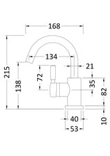 Tec Single Lever Mini Mono Basin Mixer