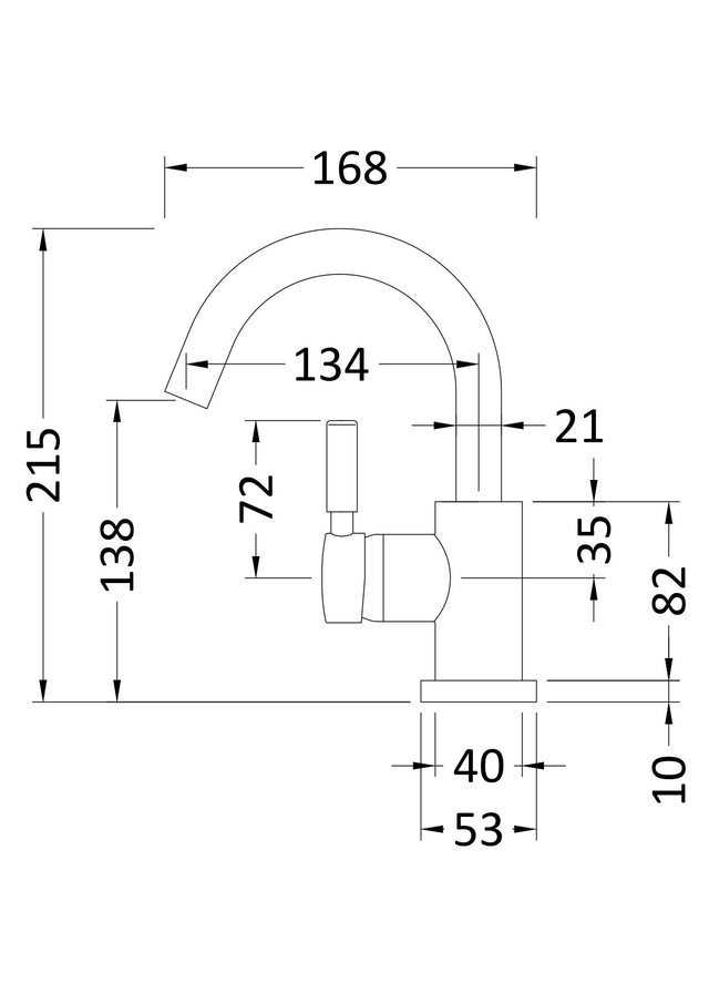 Tec Single Lever Mini Mono Basin Mixer