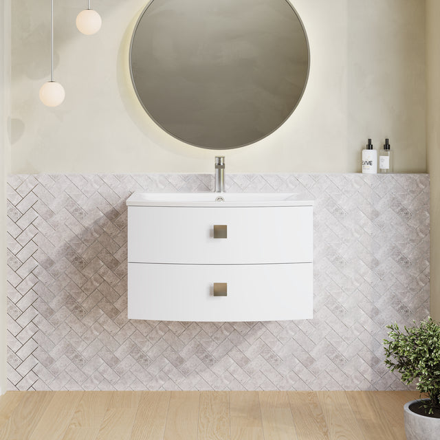 Hudson Reed Sarenna 700mm Wall Hung 2 Drawer Vanity Unit with Basin
