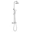 Plan Thermostatic Bar Shower with Ultra Slim Shower Drencher and Sliding Handset
