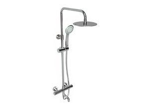 Plan Thermostatic Bar Shower with rigid riser and bath filler spout