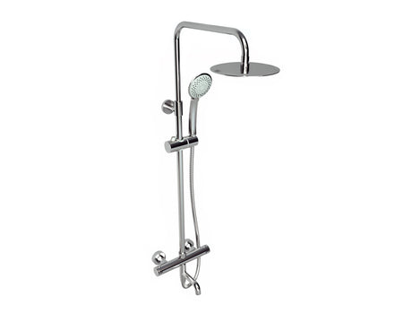 Plan Thermostatic Bar Shower with rigid riser and bath filler spout