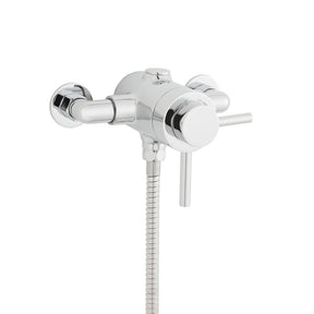 Plan exposed thermostatic shower valve