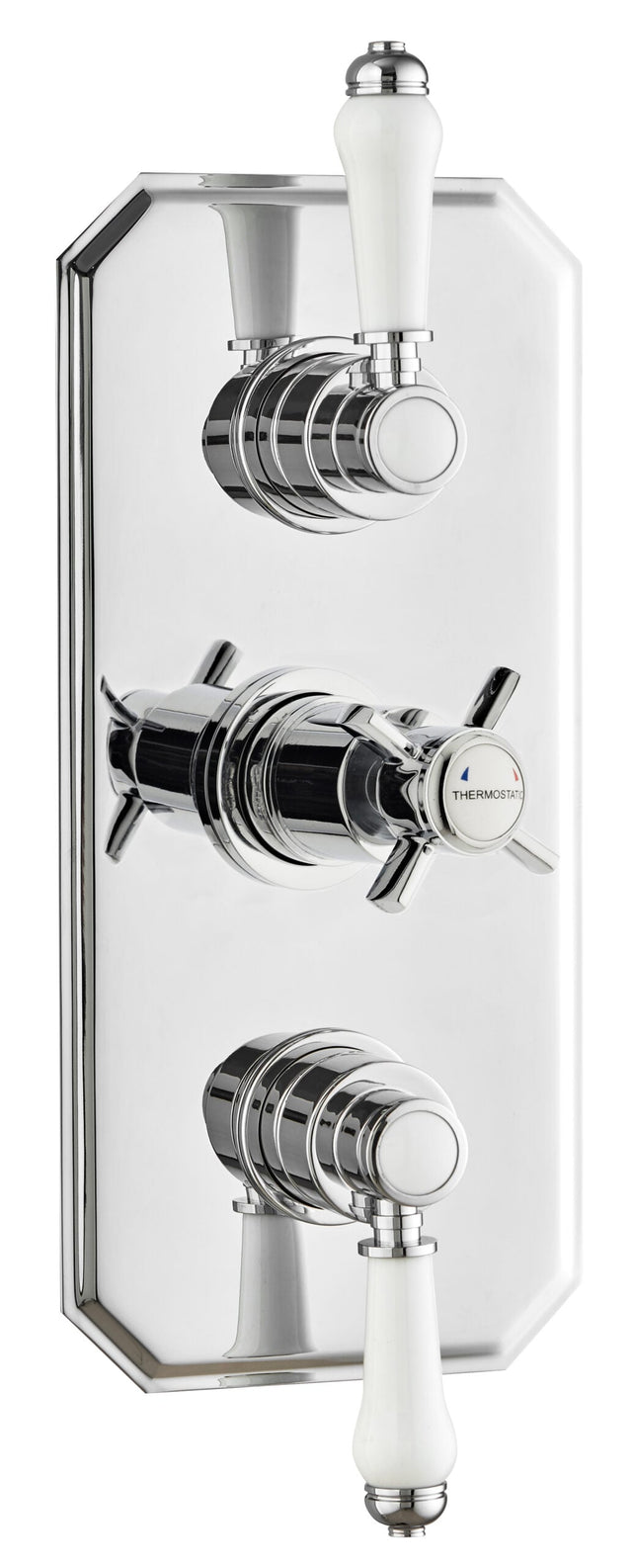 Klassique Triple Concealed Thermostatic Shower Valve Traditional Handle (2 way)
