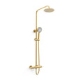 Ottone Therm. Exposed Bar Shower with overhead drencher and sliding handset