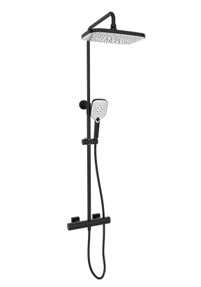 Kolt Shower with Sliding Handset and Drench Head Black