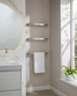 Singola Dry Electric Towel Rail 600mm - Brushed Nickel