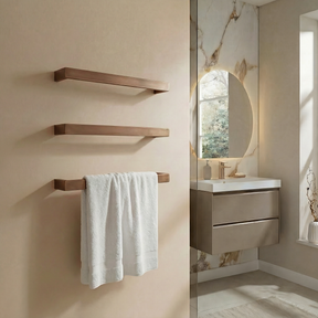Singola Dry Electric Towel Rail 600mm - Brushed Bronze