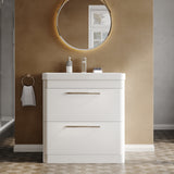 Hudson Reed Solar 800mm Floor Standing 2 Drawer Vanity Unit With Ceramic Basin