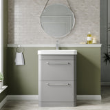 Hudson Reed Solar 600mm Floor Standing 2 Drawer Vanity Unit With Ceramic Basin