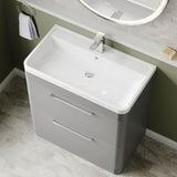 Hudson Reed Solar 800mm Floor Standing 2 Drawer Vanity Unit With Polymarble Basin