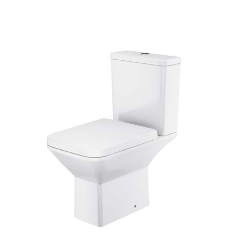 Puriti Rimless Open Back Pan Including Cistern & Soft Close Seat