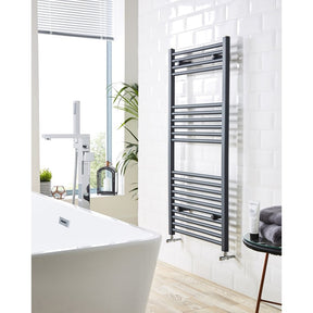 22mm Straight Towel Rail 600mm x 1600mm - Textured Grey