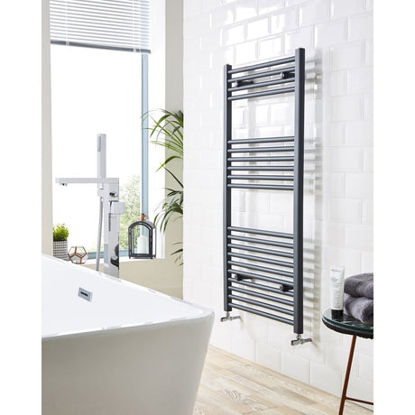 22mm Straight Towel Rail 600mm x 1600mm - Textured Grey