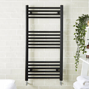 22mm Straight Towel Rail 500mm x 1000mm Black