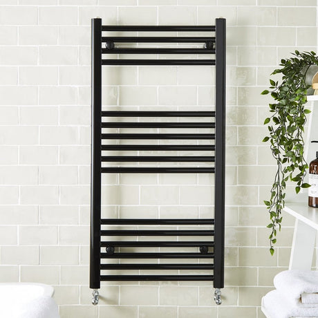 22mm Straight Towel Rail 400mm x 1000mm - Black