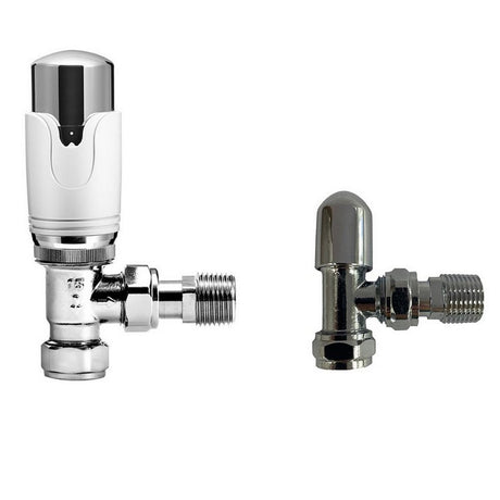 Twin Pack TRV & Lockshield Refined Angled