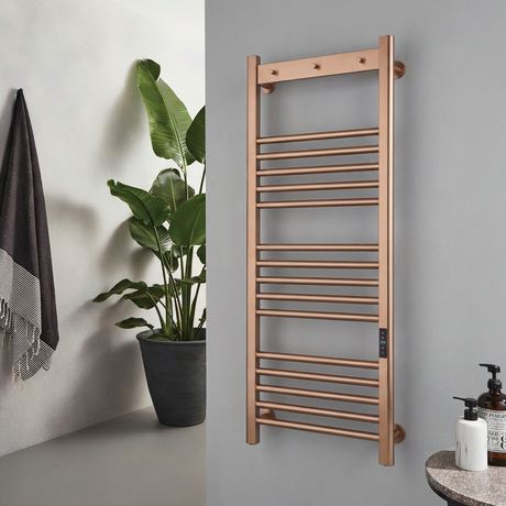 Toro Smart Dry Electric Towel Rail 800 x 500mm - Brushed Bronze