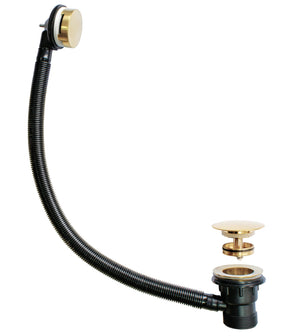 Easyclean Sprung Bath Waste Brushed Brass