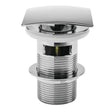 Square Push Button Basin Waste CP (Slotted)