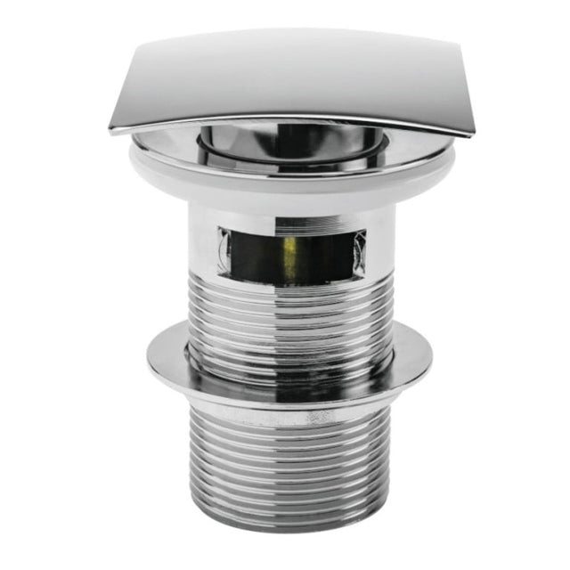Square Push Button Basin Waste CP (Slotted)