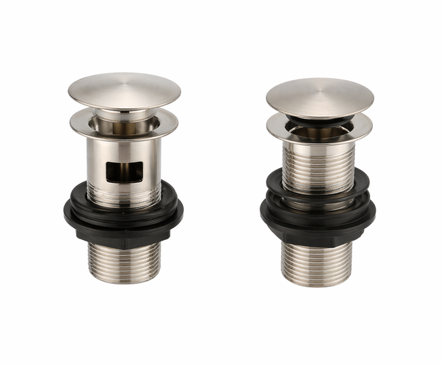 Easyclean Basin Clicker Waste (Slotted) Brushed Nickel