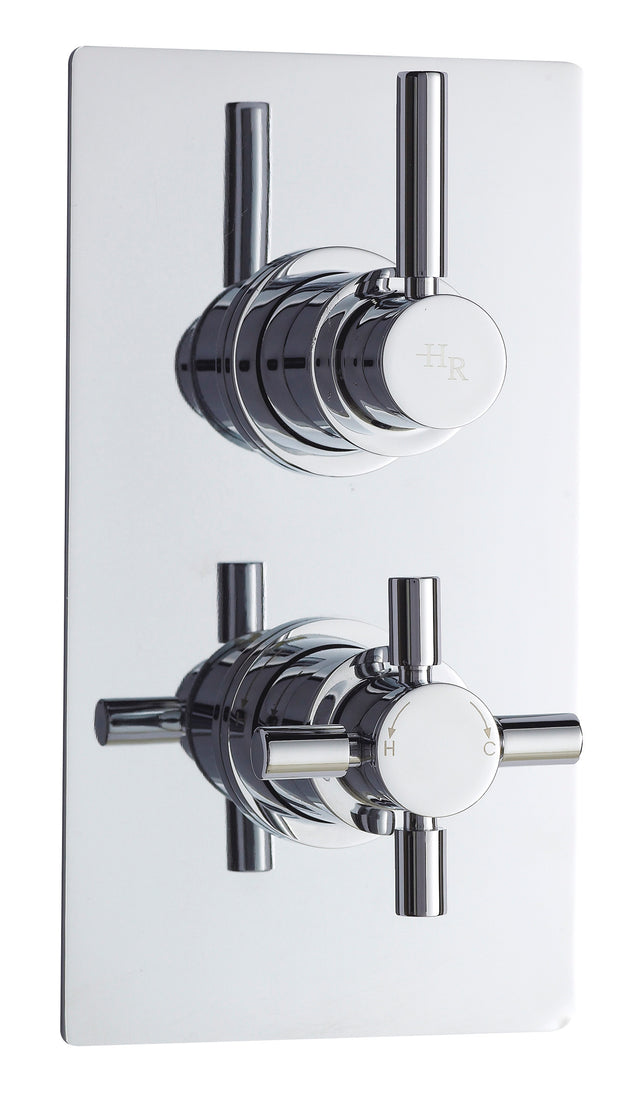Tec Pura Twin Thermostatic Shower Valve With Diverter
