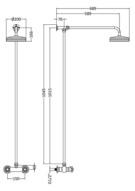 Shower Kits Traditional Thermostatic Shower Valve & Kit
