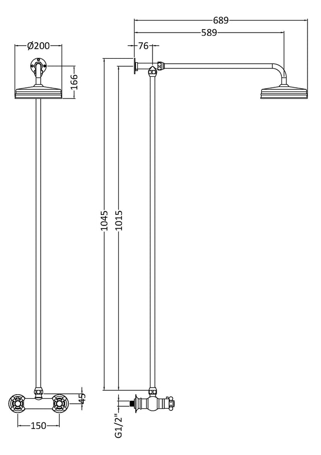 Shower Kits Traditional Thermostatic Shower Valve & Kit