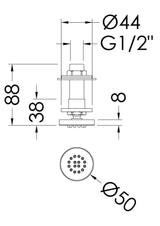 Shower Accessories Round Body Jet