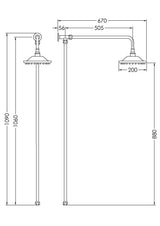 Shower Kits Rigid Riser Kit
