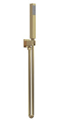 Shower Accessories Outlet Elbow, Parking Bracket, Flex and Handset Brushed Brass