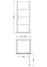 Apex 900mm Hinged Shower Door 8mm Glass