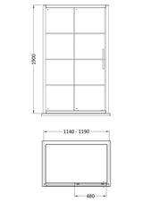 Apex 1200mm Sliding Shower Door 8mm Glass