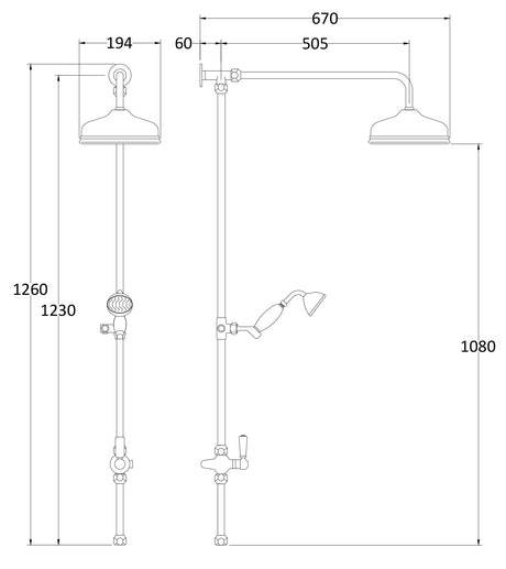 Shower Kits Rigid Riser Kit