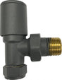Anthracite Radiator Valve Angled 15mm (Pair)