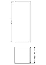 Pacific 760mm Side Panel 6mm Glass