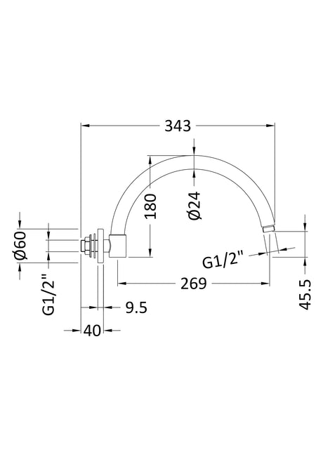 Shower Arms Wall-Mounted Arm