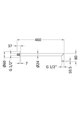 Fixed Shower Heads Wall-Mounted Arm